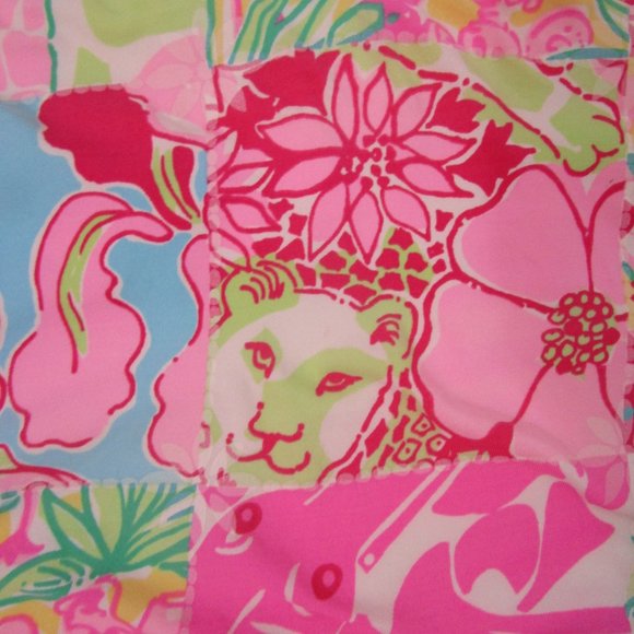 Patchwork Animal Floral Swimsuit One Piece Pink Giraffe Flamingo Lion - Picture 2 of 15